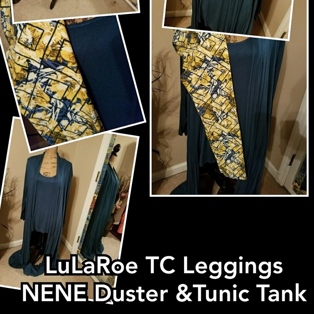 LuLaRoe TC Leggings.. NENE Duster/Tank set
